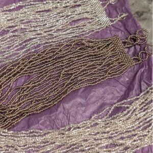 Beaded Fringe Necklace and Bracelet Set